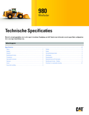 Tekerlekli yükleyiciler Caterpillar 980