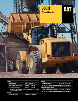 Wheel Loaders Caterpillar 980H
