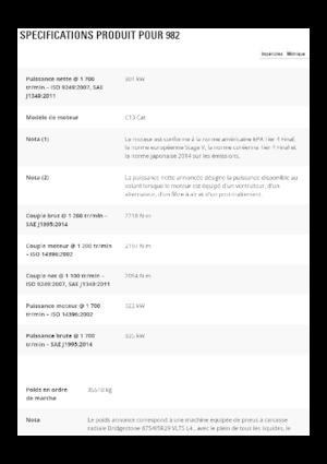 Wheel Loaders Caterpillar 982