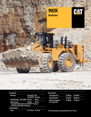 Wheel Loaders Caterpillar 992K