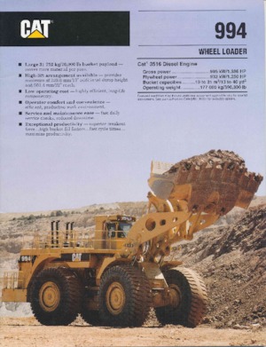Wheel Loaders Caterpillar 994