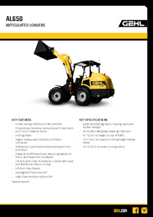 Wheel Loaders Gehl AL650