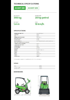 Wheel Loaders Avant Tecno Avant 220