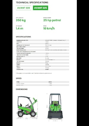 Wheel Loaders Avant Tecno Avant 225
