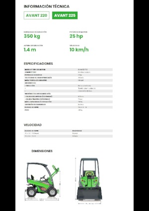 Wheel Loaders Avant Tecno Avant 225
