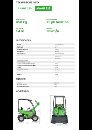 Wheel Loaders Avant Tecno Avant 225