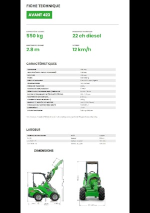 Tekerlekli yükleyiciler Avant Tecno Avant 423