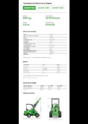Wheel Loaders Avant Tecno Avant 523