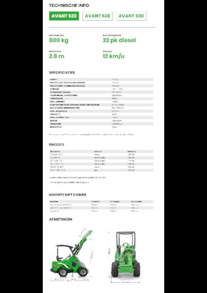 Wheel Loaders Avant Tecno Avant 523