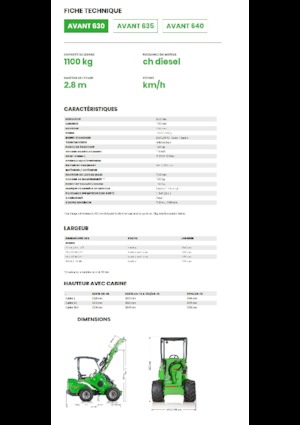 Tekerlekli yükleyiciler Avant Tecno Avant 630