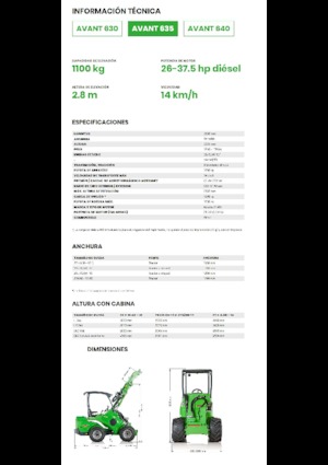 Wheel Loaders Avant Tecno Avant 635