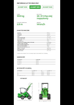 Wheel Loaders Avant Tecno Avant 635