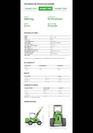 Wheel Loaders Avant Tecno Avant 755i