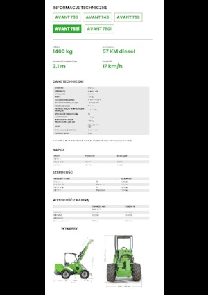 Tekerlekli yükleyiciler Avant Tecno Avant 755i