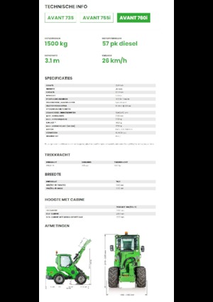 Wheel Loaders Avant Tecno Avant 760i