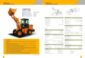 Wheel Loaders Lonking CDM816D