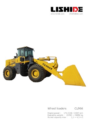 Wheel Loaders Lishide CL966-T