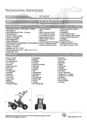 Wheel Loaders Multione GT 45 D