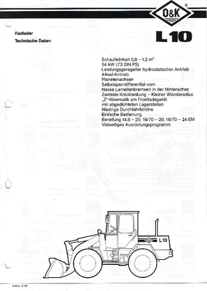 Wheel Loaders O&K L 10