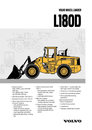 Wheel Loaders Volvo L180D
