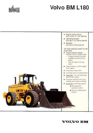 Tekerlekli yükleyiciler Volvo L 180