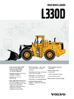 Tekerlekli yükleyiciler Volvo L 330 D-LB