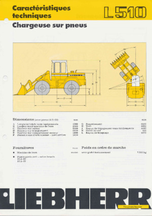 Tekerlekli yükleyiciler Liebherr L 510