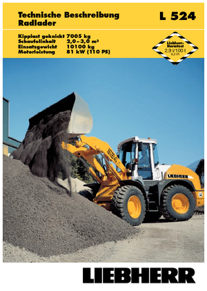 Tekerlekli yükleyiciler Liebherr L 524 Z