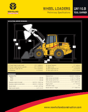 Tekerlekli yükleyiciler New Holland LW110 B TC