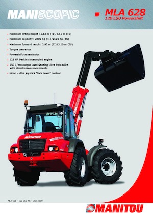 Wheel Loaders Manitou MLA 628 TW LS PS