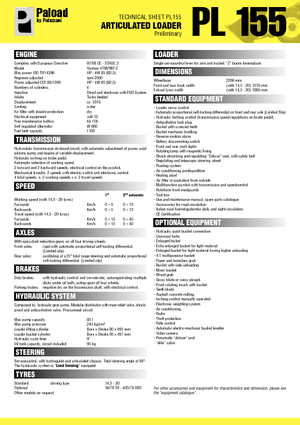 Wheel Loaders Palazzani PL 155 XL