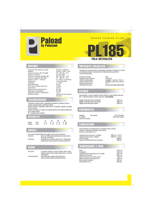 Wheel Loaders Palazzani PL 185