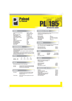 Wheel Loaders Palazzani PL 195
