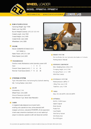 Wheel Loaders PowerPlus PP966T-V