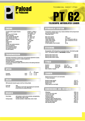 Tekerlekli yükleyiciler Palazzani PT 62