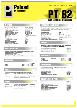 Tekerlekli yükleyiciler Palazzani PT 82