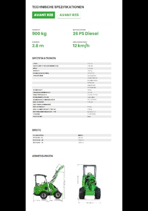 Wheel Loaders Avant Tecno R 28