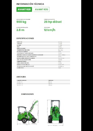 Tekerlekli yükleyiciler Avant Tecno R 28