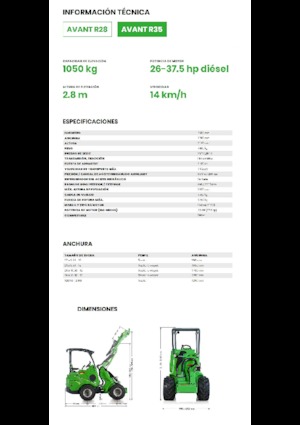 Tekerlekli yükleyiciler Avant Tecno R 35