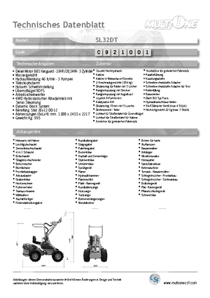 Tekerlekli yükleyiciler Multione SL 32 DT