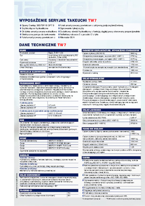 Tekerlekli yükleyiciler Takeuchi TW 7