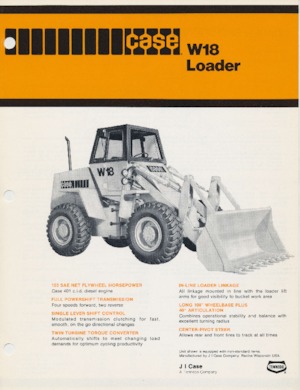 Wheel Loaders Case W-18