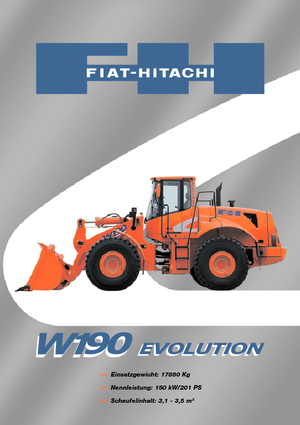 Tekerlekli yükleyiciler Fiat-Hitachi W 190