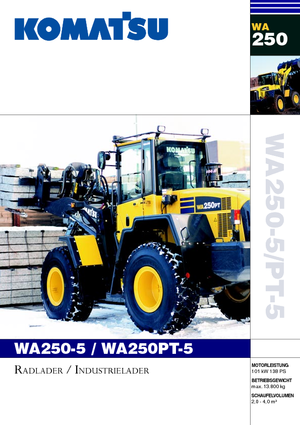 Tekerlekli yükleyiciler Komatsu WA250-5