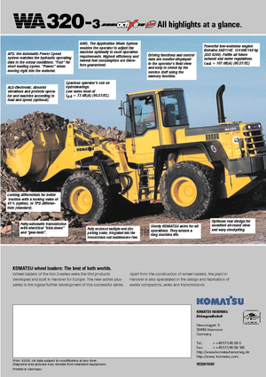 Wheel Loaders Komatsu WA320-3 active Plus