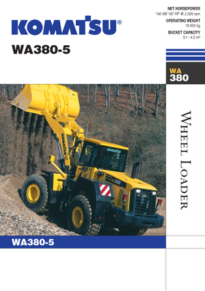 Tekerlekli yükleyiciler Komatsu WA380-5