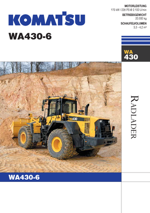 Wheel Loaders Komatsu WA430-6E0