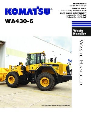 Tekerlekli yükleyiciler Komatsu WA 430-6