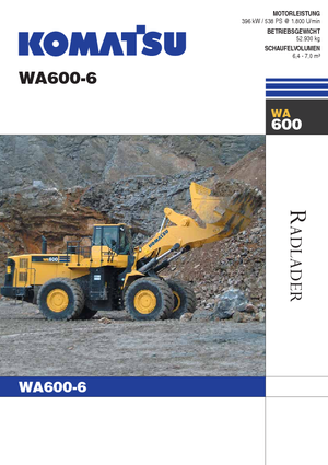 Wheel Loaders Komatsu WA600-6