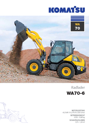 Tekerlekli yükleyiciler Komatsu WA70-6